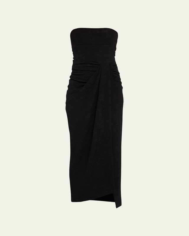 Isidara Gathered Strapless Maxi Dress